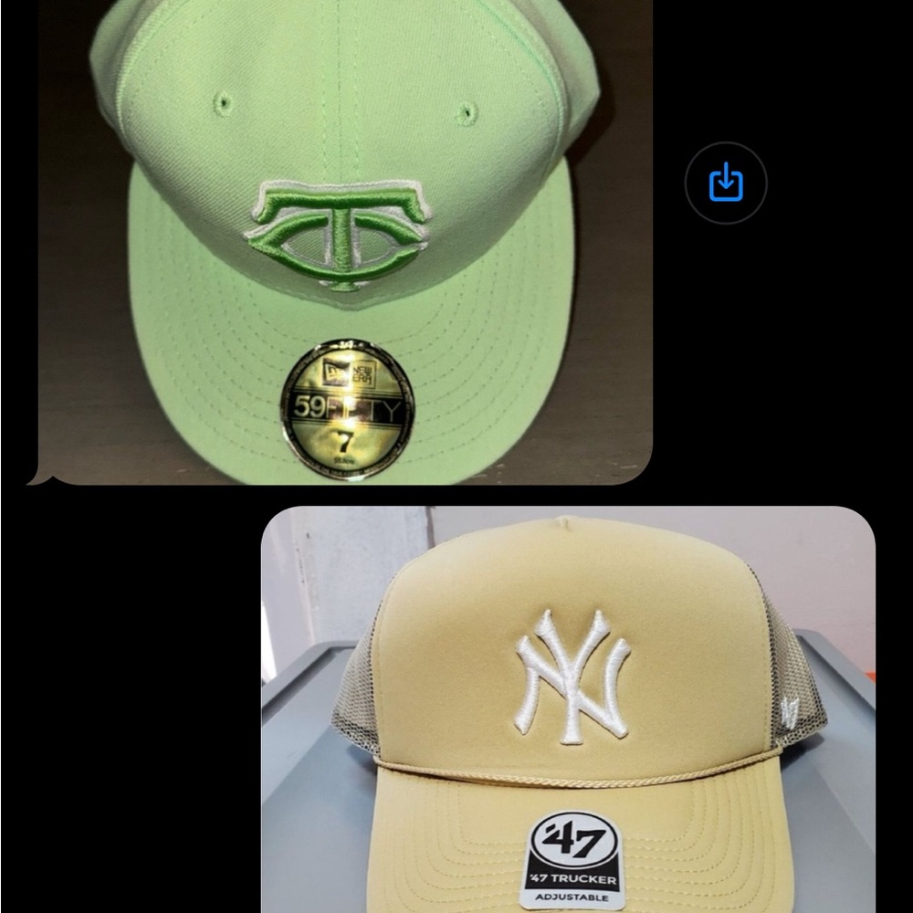 Green and Tan Baseball Caps

2 new hats for price of 1